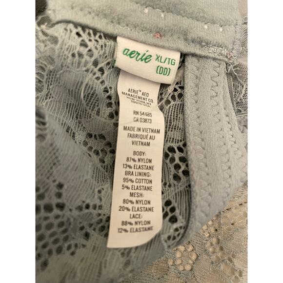 Aerie Silver Grey Cross Keyhole Back Bralette Top size XL - Picture 6 of 8